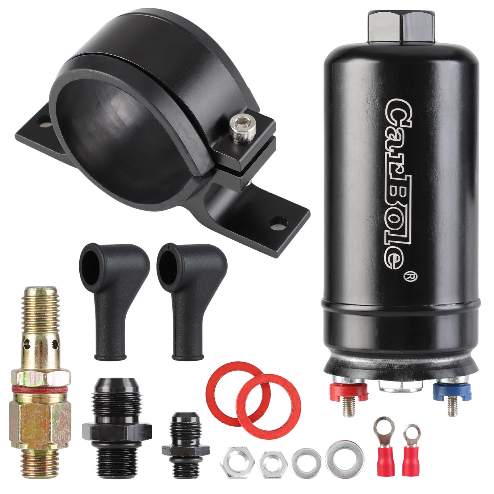 CarBole External Inline Fuel Pump 300LPH High Flow 12V