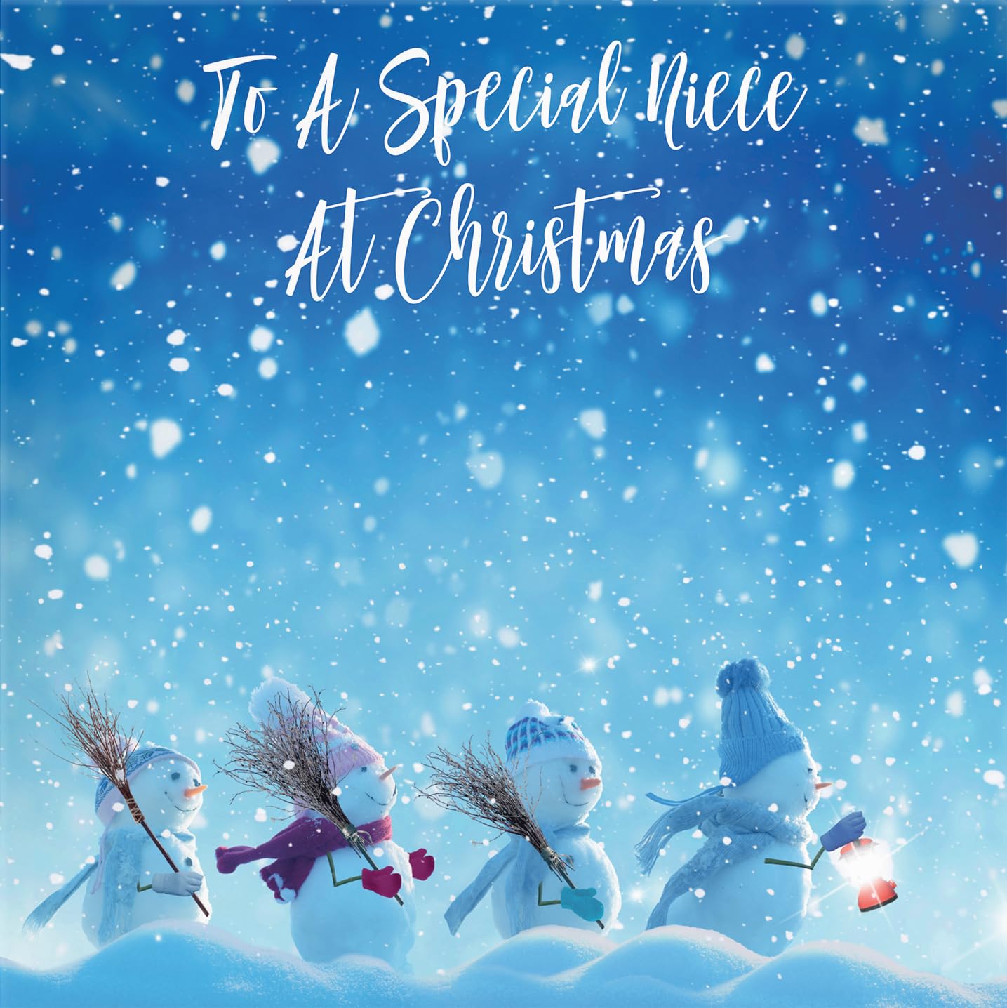Hunts England - Niece Christmas Card - To A Special Niece At Christmas - Snow People Collection - Fun Card - Image 2