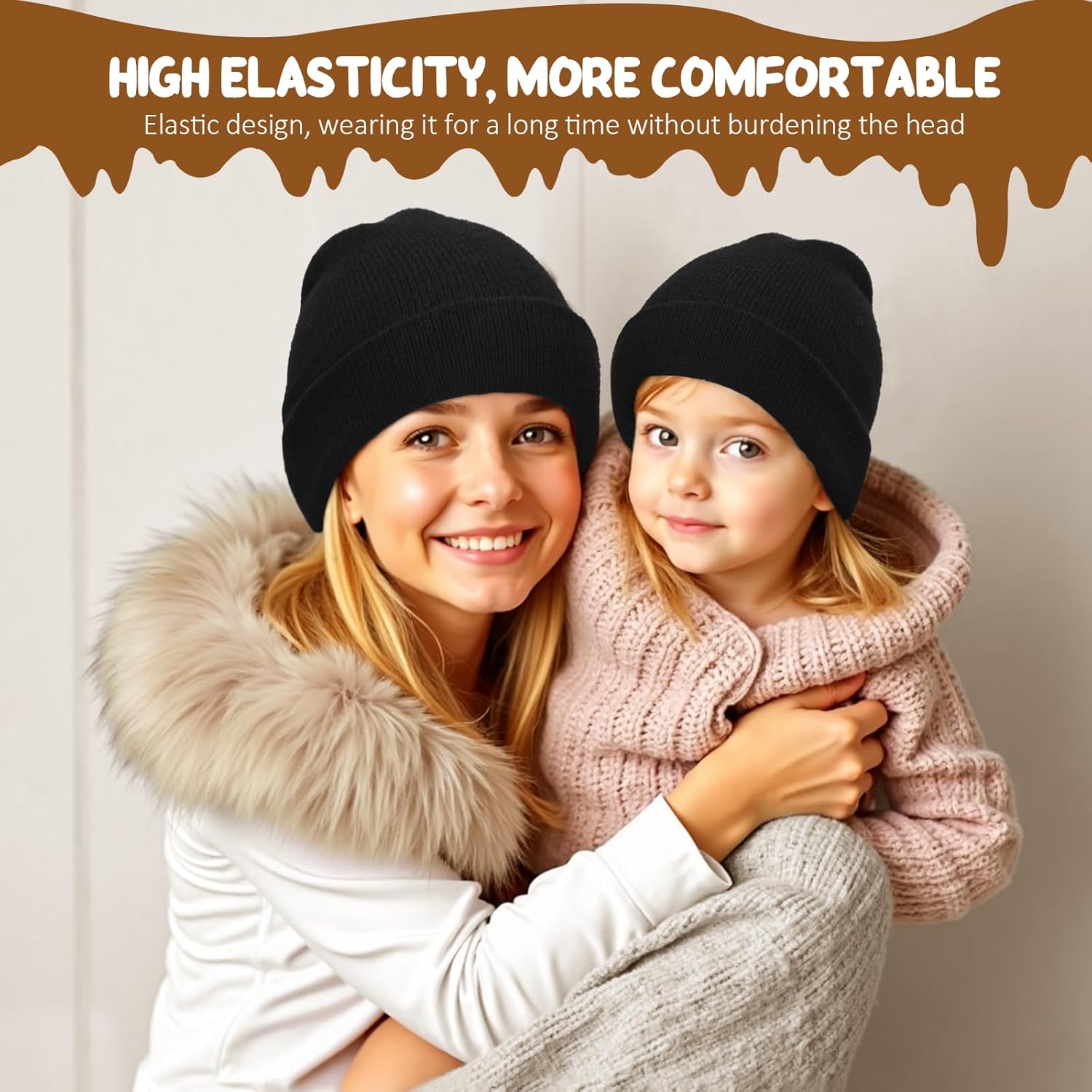 100% Merino Wool Beanie for Men Women, Double Layer Knitted Winter Hat Toque Cuffed Snow Cap - Image 7