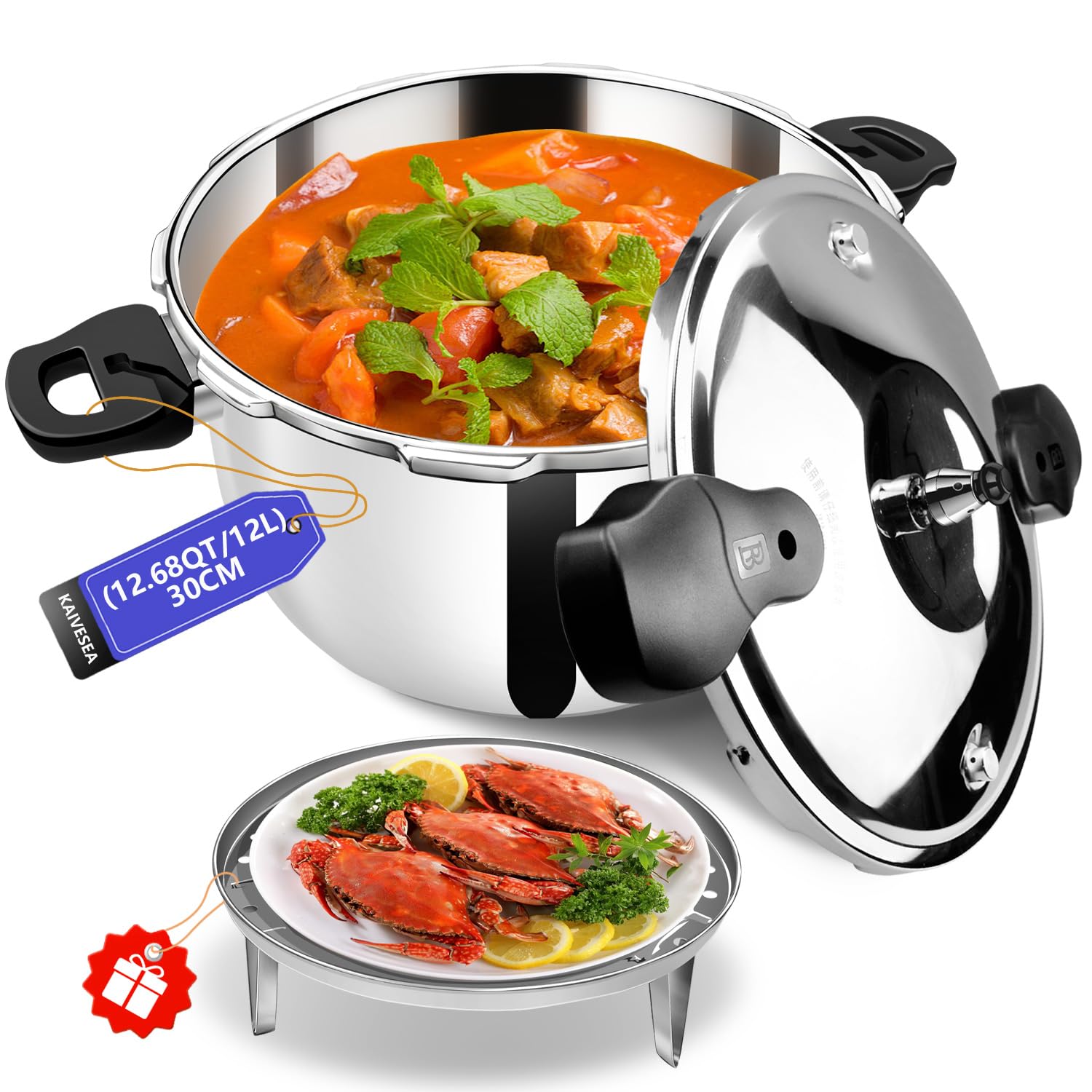 Hestroney 12 Quart Pressure Cooker