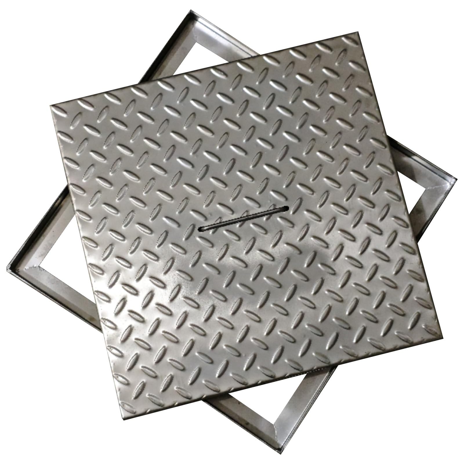 Couvercle de fosse septique durable inox 45x45 cm anti-corrosion