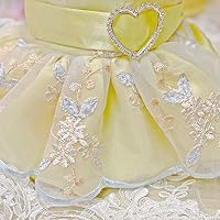 Vista 51 de Vestido de princesa de encaje para perros pequeños y pequeños extragrandes, color negro, talla L