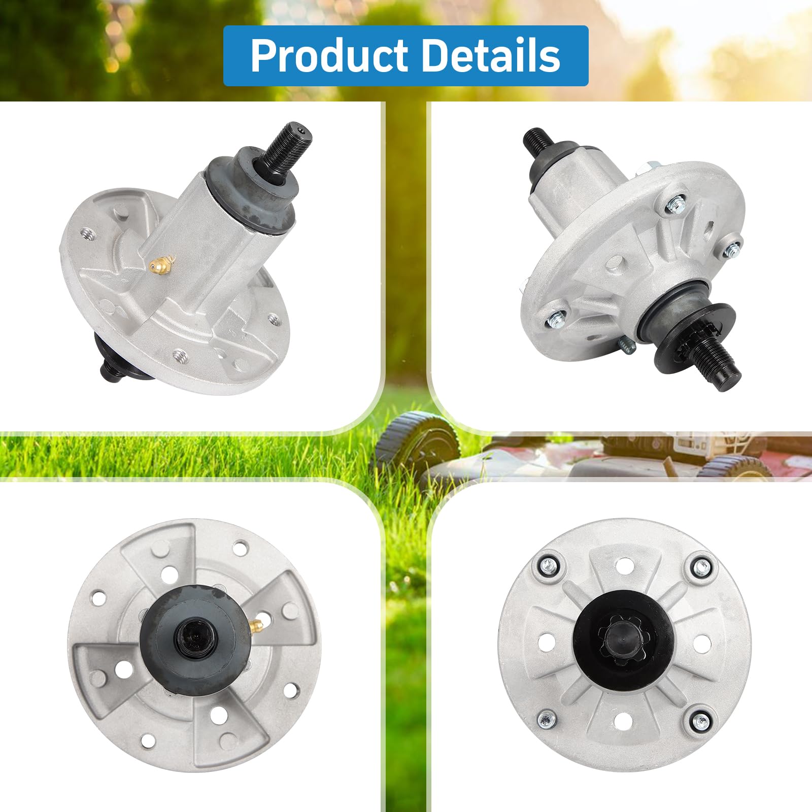 GCCSJ Eje de repuesto para cortacésped GY21098 GY20454 GY20867 GY20962 AUC15811 GY21099 GY20893 GY20592 compatible con John Deere 115 D140 E110 LA115 X12 6 Sabo 9 Cortacésped 2H, paquete de 3