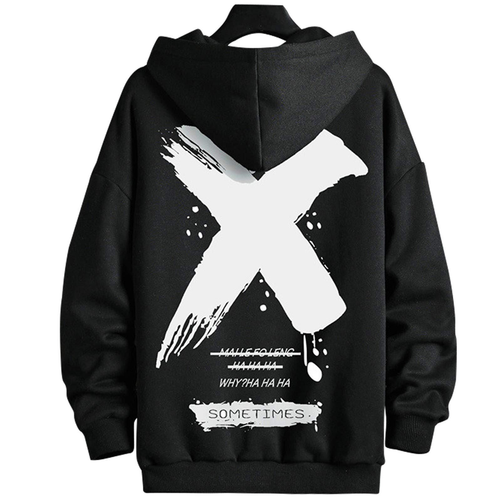 Moshtashio Felpa Uomo con Cappuccio Unisex Hip Hop a Maniche Lunghe Sweatshirt Pullover Uomo Felpe Stampa di Lettere Hoodie Uomo Autunno Inverno