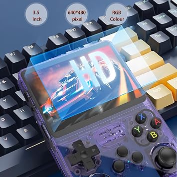 R36S Retro Handheld Game Console, Retro Games Console, 3.5 Inch IPS Screen 640 X 480 HD Pixels Retro Handheld Gaming Console, XXGB TF Card 20,000 Retro Games, Multiple Emulators Supported