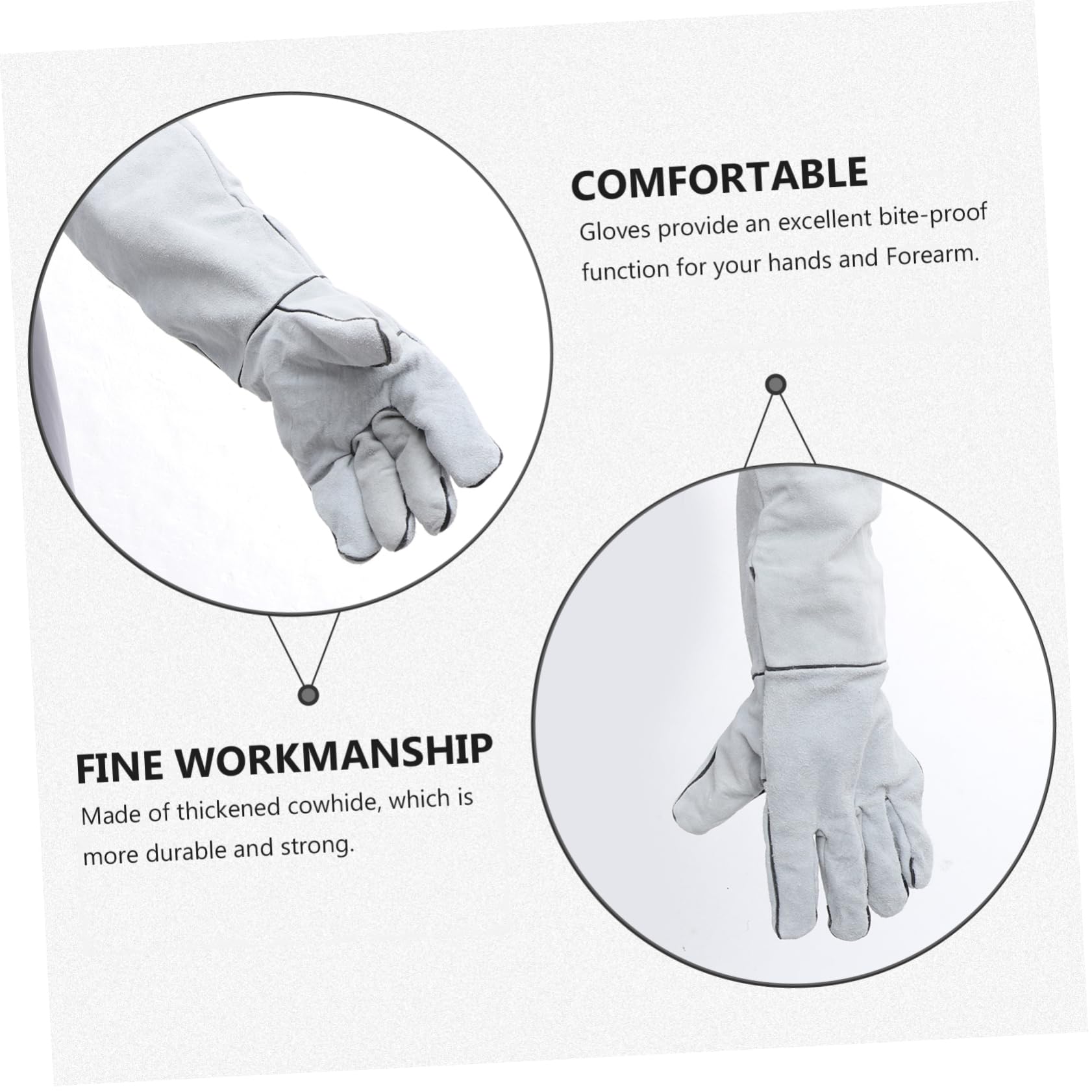 1 Paar Haustier-Anti-Biss-Handschuhe, bisssichere Hundehandschuhe, Fütterungshandschuhe, Haustier-Badehandschuhe, Haustier-Schutzhandschuhe, Fellpflege-Handschuhe, Stulpen, kosmetische Leder-Anti-Hand