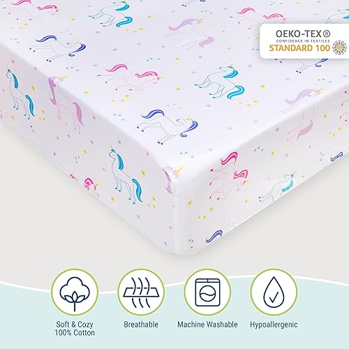 Miniatura 21 de Wildkin Juego de sábanas para niños pequeños 100% algodón, sábanas suaves y acogedoras, transporte Transportación:,Caballos,Dinosaurios