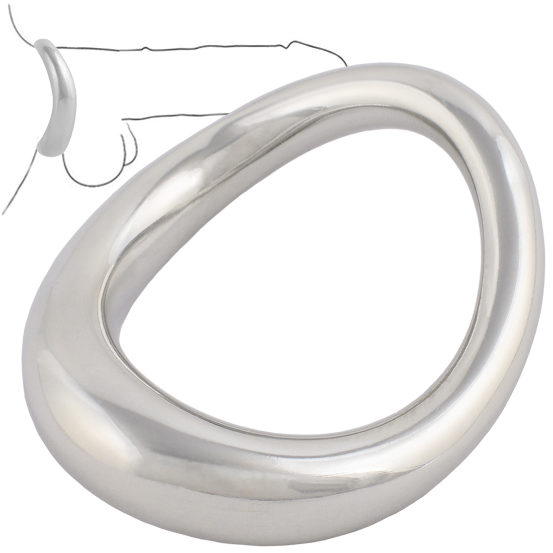 Amazon.com: Cock Ring Metal Penis Ring is Sleek and Comfortable Cock Rings  for Men Made of Medical Grade Stainless Steel Penis Rings There are 4  Different Sizes Arc Ring Without Edges (Silver
