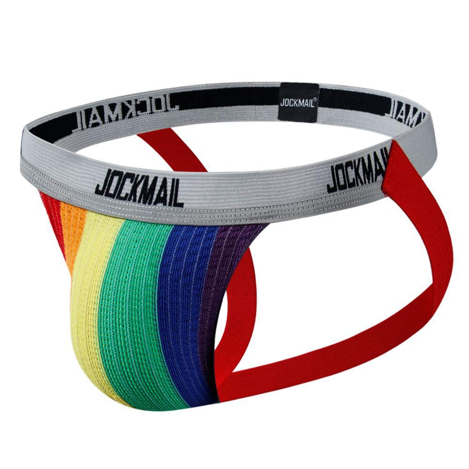 Jockmail Men's Clorful1 Jock Strap Athletic Supporter Fashion Comfortable Sport Jockstrap Underwear Briefs (Xl, )