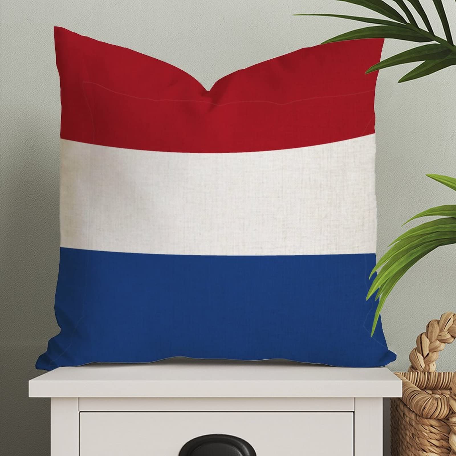 Aoihrraan 41 x 41 inch patriottische kussenslopen vintage Amerikaanse vlag retro VS boerderij stijl vierkante linnen sierkussenslopen voor woonkamer bank buiten bank, 41x41cm set van 4 kussenslopen