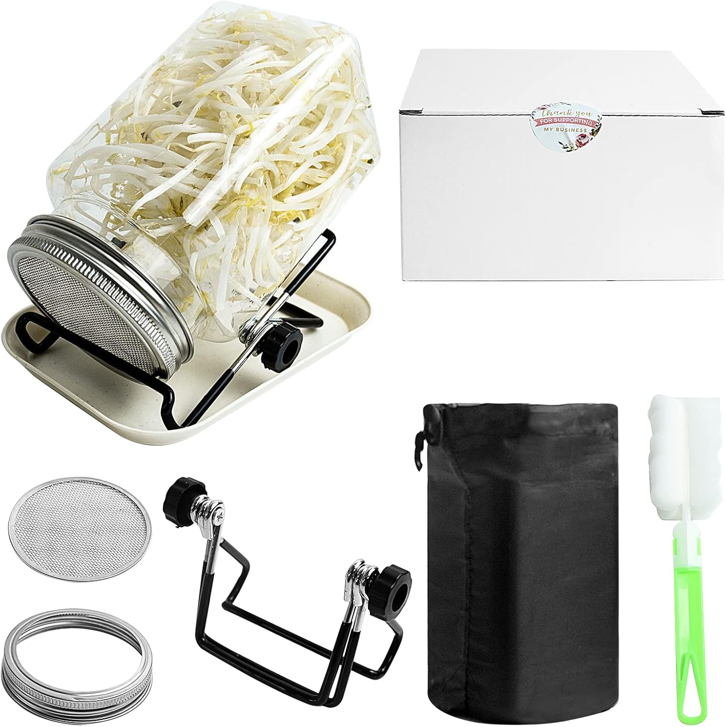 Sprouting Kit, Sprouting Jar Kit Sprouts Growing Kit, With