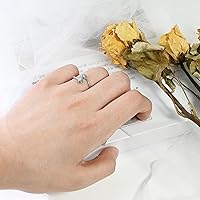 Vista 6 de Silver Open Ring Adjustable Statement Ring with Turquoise Obsidian Jewelry for Women Beautiful Double Gemstone Ring for Gift