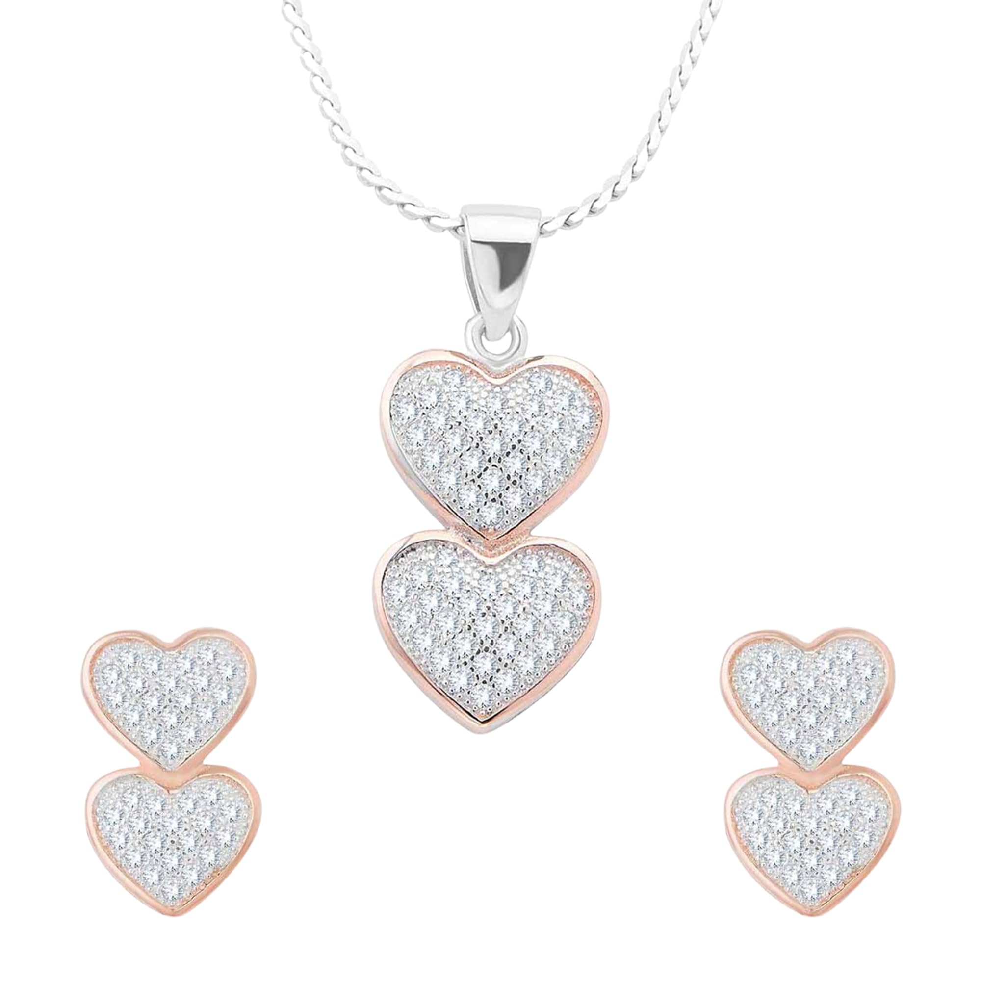 ANAYRA TWINNING HEART Silver Pendant Set For Women, Pure 925 Silver Jewellery, Silver Pendant For Women, Anniversary Gift For Her, Gift For Women Birthday Special, Pendent Jewelry Set Mom Gift For Birthday (B09VYYS784) Amazon Price History, Amazon Price Tracker