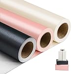 NESCCI Matte Wrapping Paper,Solid Color Pearly-Lustre Paper-3 Roll,17 Inches X 32.8 Feet Per roll.Gift Wrapping Paper,Perfect for Wedding,Valentine\'s Day,Birthday, Christmas,Baby Shower.