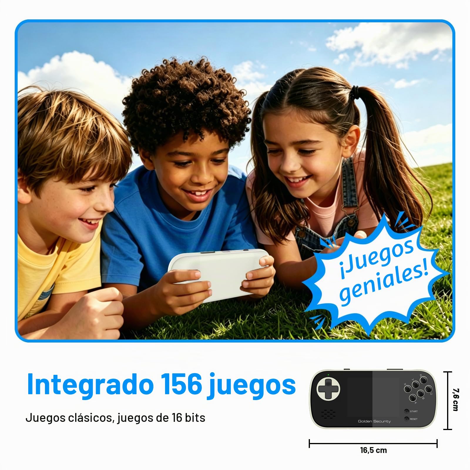 Consola de Juegos Portátil, 156 Juegos, Pantalla de 3.5",Recargable(Blanco) | Mini acrade Machine, 156 HD Clásico Retro Videojuegos, Pantalla LCD a Todo Color de 3.5", Creatividad de Regalos para niños