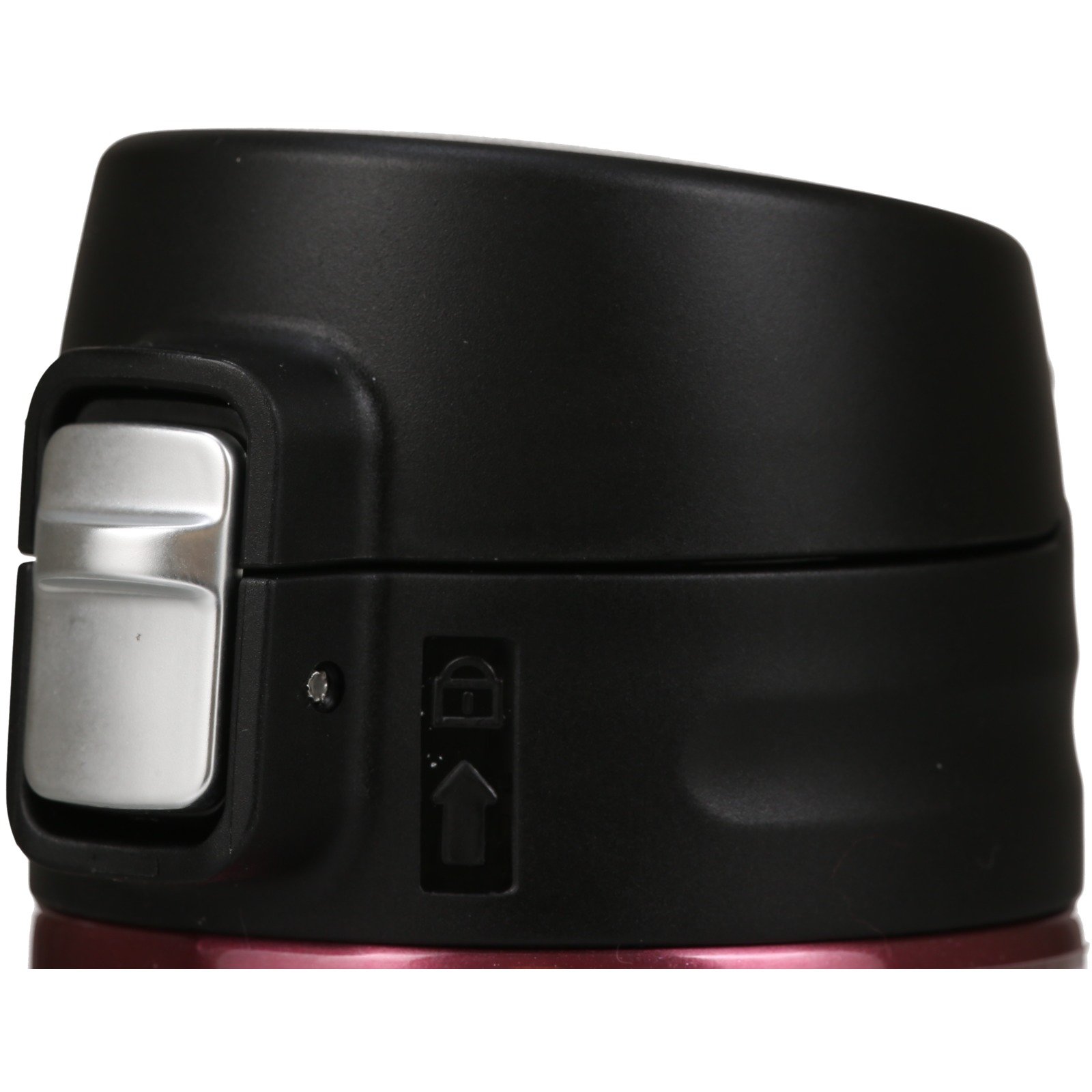 Lock & Lock One Touch Cup - Borraccia Isotermica con Chiusura Ermetica - Bottiglia Termica in Acciaio Inox Doppio Strato, No BPA, 500ml, Rosso Rubino
