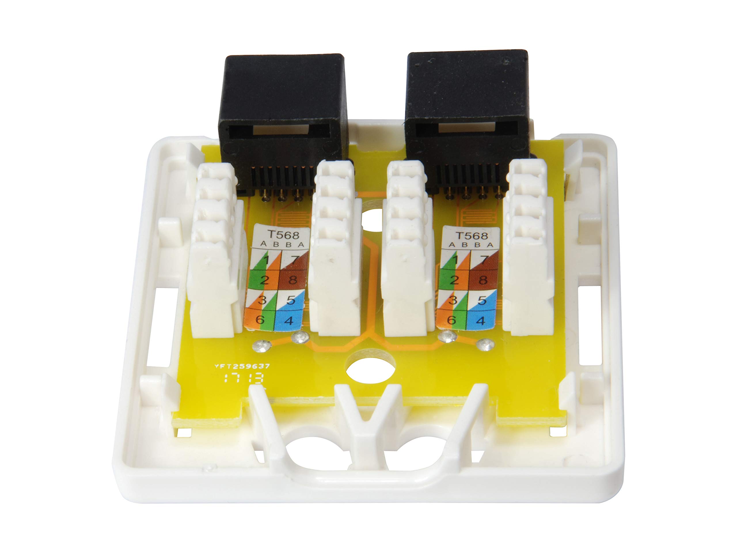 Equip RJ45 Socket 2xRJ45 Surface-Mounted CAT6 (235214)