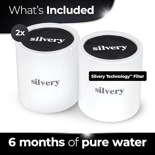 Miniatura 2 de Silvery Cabezal de ducha filtrado de alta presión - Agua limpia aprobada por dermatólogos con filtro Silvery Technology - El cabezal de ducha