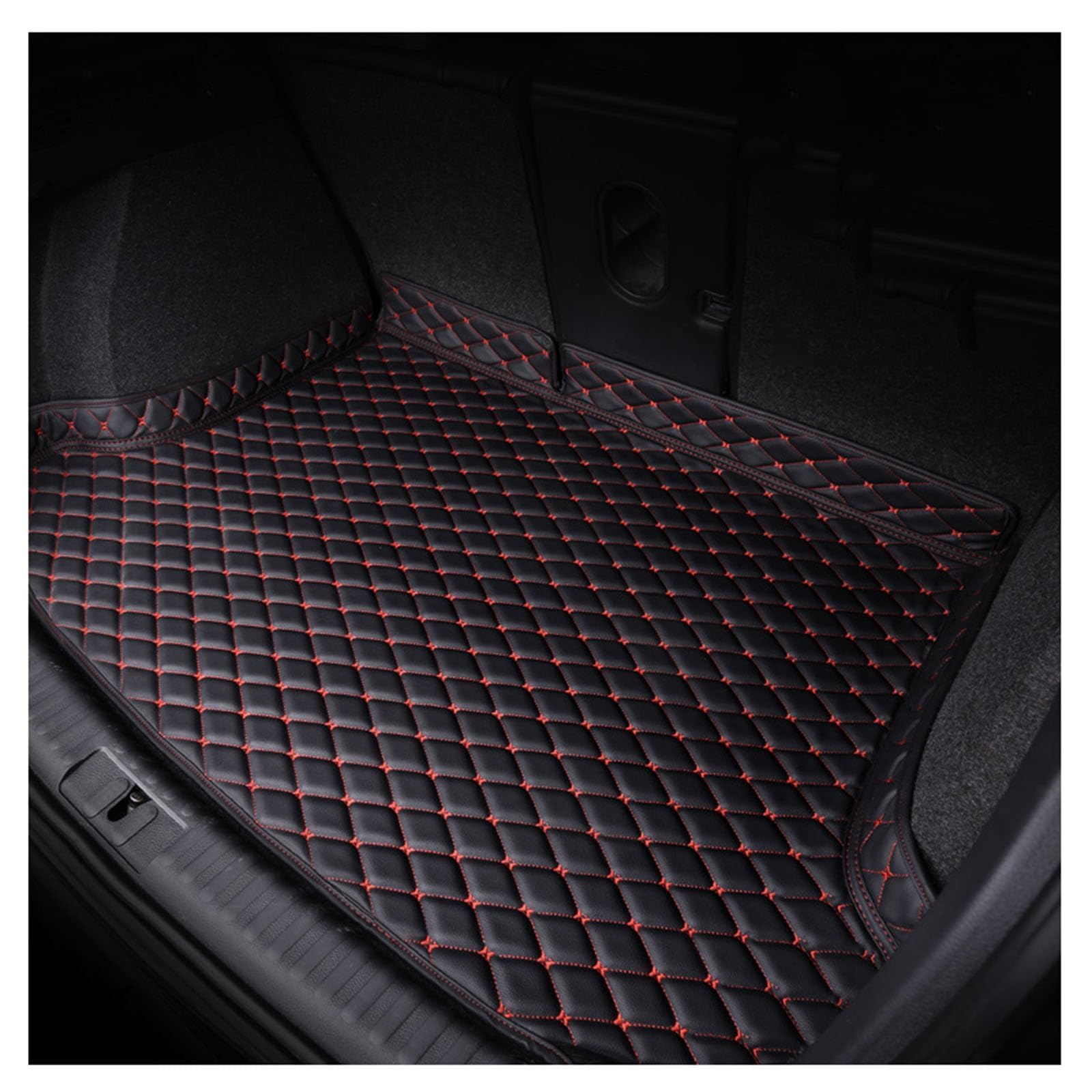 DBSKJMRFT Tailored Car Boot Liner, for BMW iX3 (X3 Elektro) 2021-2025 Custom Heavy Duty Waterproof Diamond Quilted Faux Leather Premium Cargo Trunk Mat,C