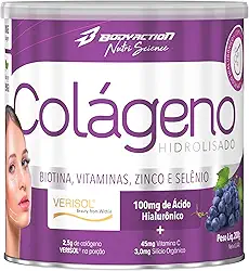 Colágeno Verisol com Ácido Hialurônico 200g Sabor Uva Bodyaction