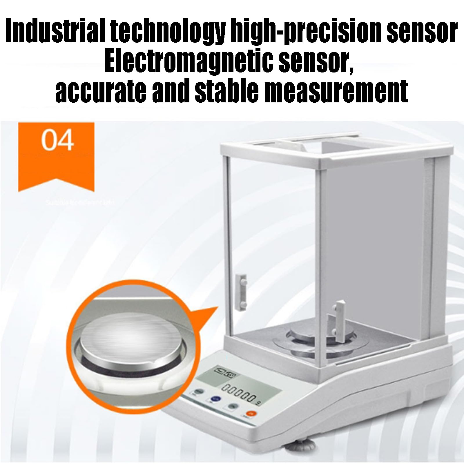 Bilancia Analitica di Precisione da Laboratorio, Bilancia Digitale Elettronica da 220 G/0,0001 G, G/ct/oz, con Copertura Antivento E Peso di Calibrazione da 200 G, per Laboratori, Industrie
