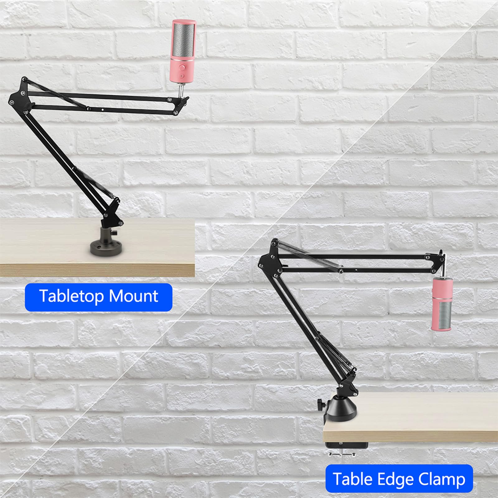 Mikrofonarm kompatibel mit Razer Seiren V3 Mini, X, V2 Pro, V2 X, Elite, Mic Boom Arm mit Tischflanschhalterung, verstellbarer Aufhängungsständer, Schreibtischhalterung