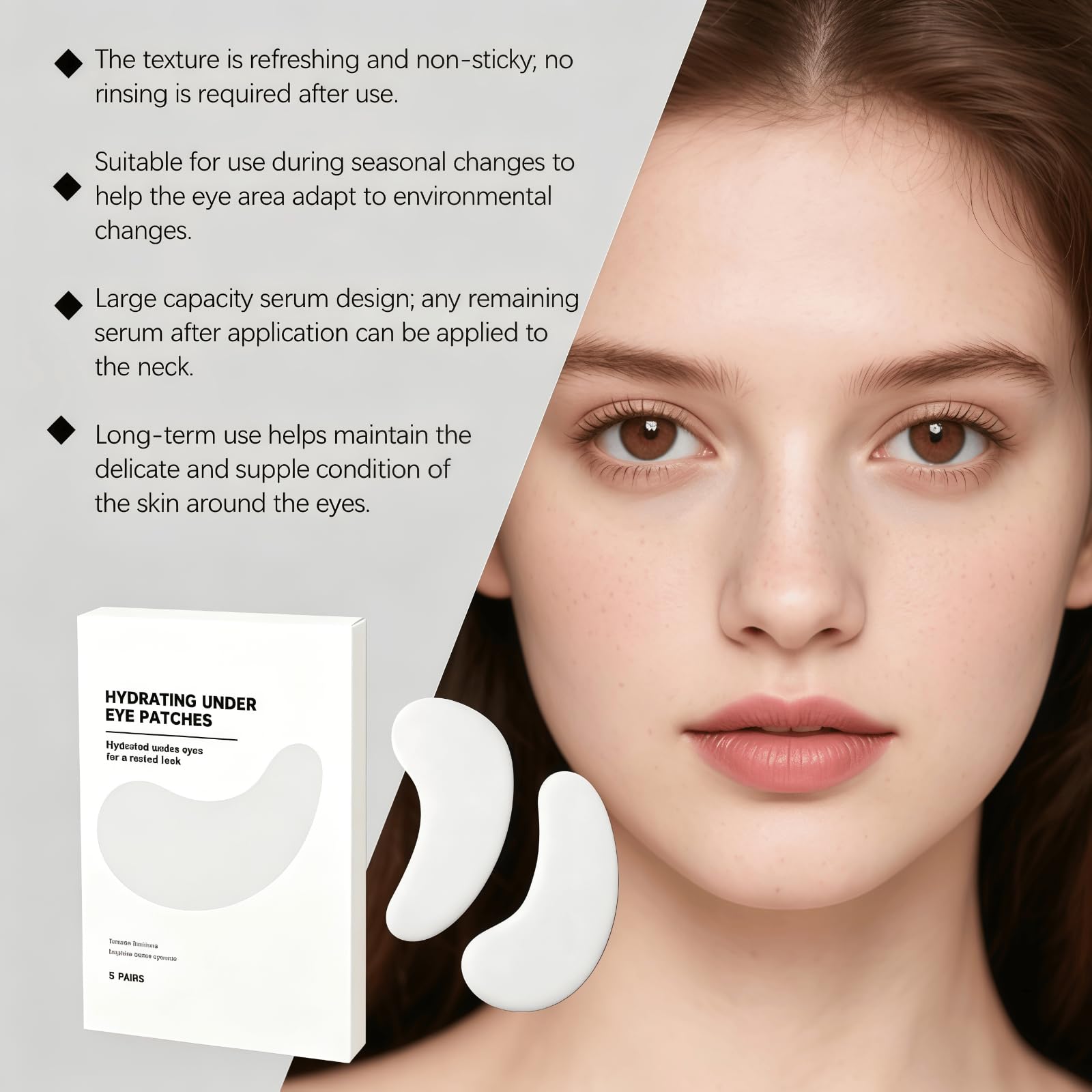 Questa maschera idratante per gli occhi si prende cura delicatamente della pelle del contorno occhio; la sua consistenza leggera offre un'ottima idratazione.