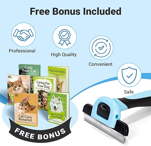 Vista 28 de MIU COLOR Cepillo de pelo largo para mascotas, herramienta de eliminación de pelos para perros y gatos medianos y grandes, reduce eficazmente