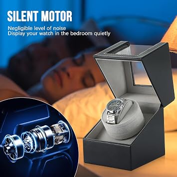 Single Watch Winder for Automatic Watches, Watch Display Case