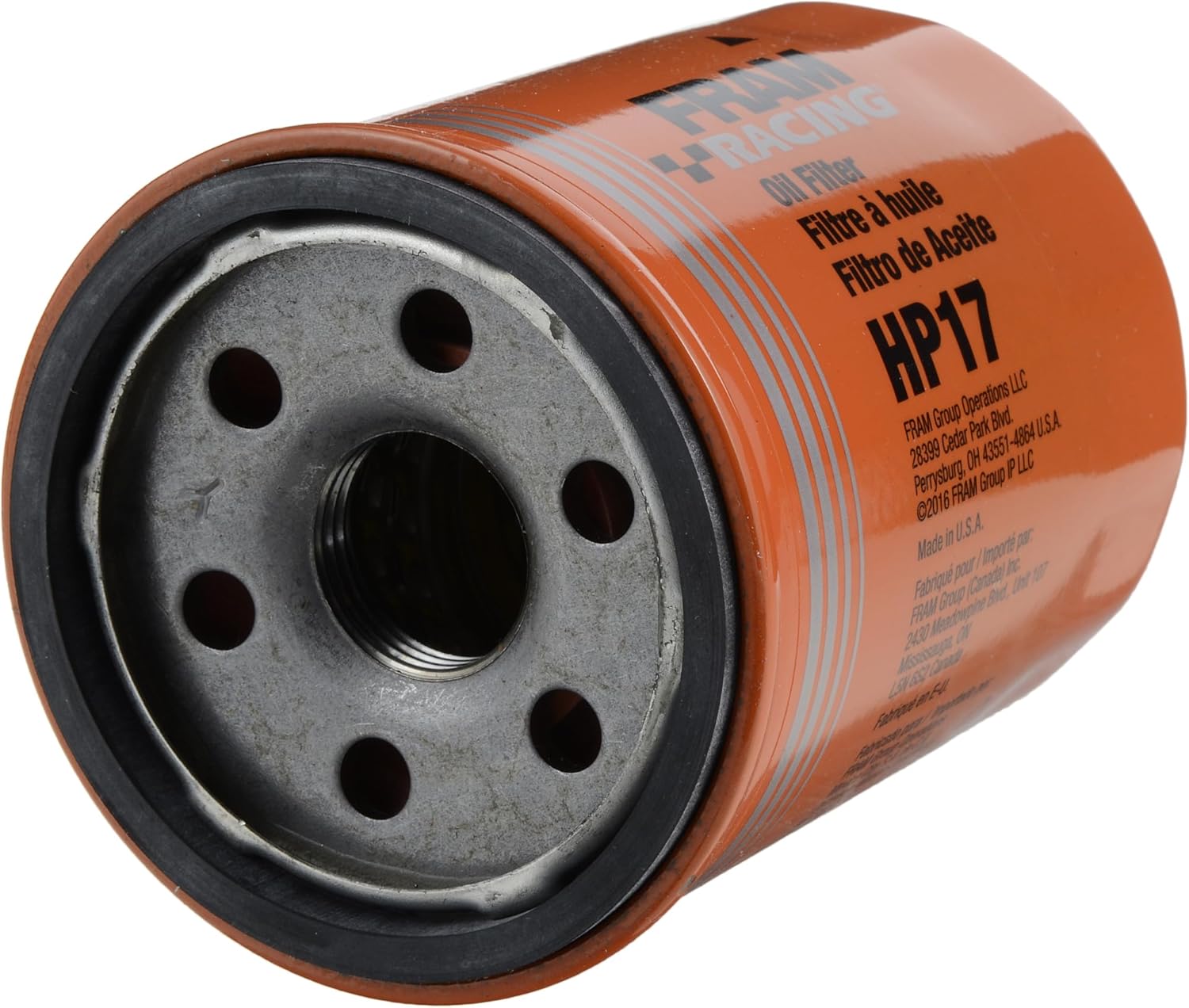 FRAM Racing HP17 High Performance Spin-On Oil Filter for Select Acura, Alfa Romeo, Dodge, Honda, Infiniti, Mazda, Mitsubishi, Nissan, and Subaru Vehicle Models