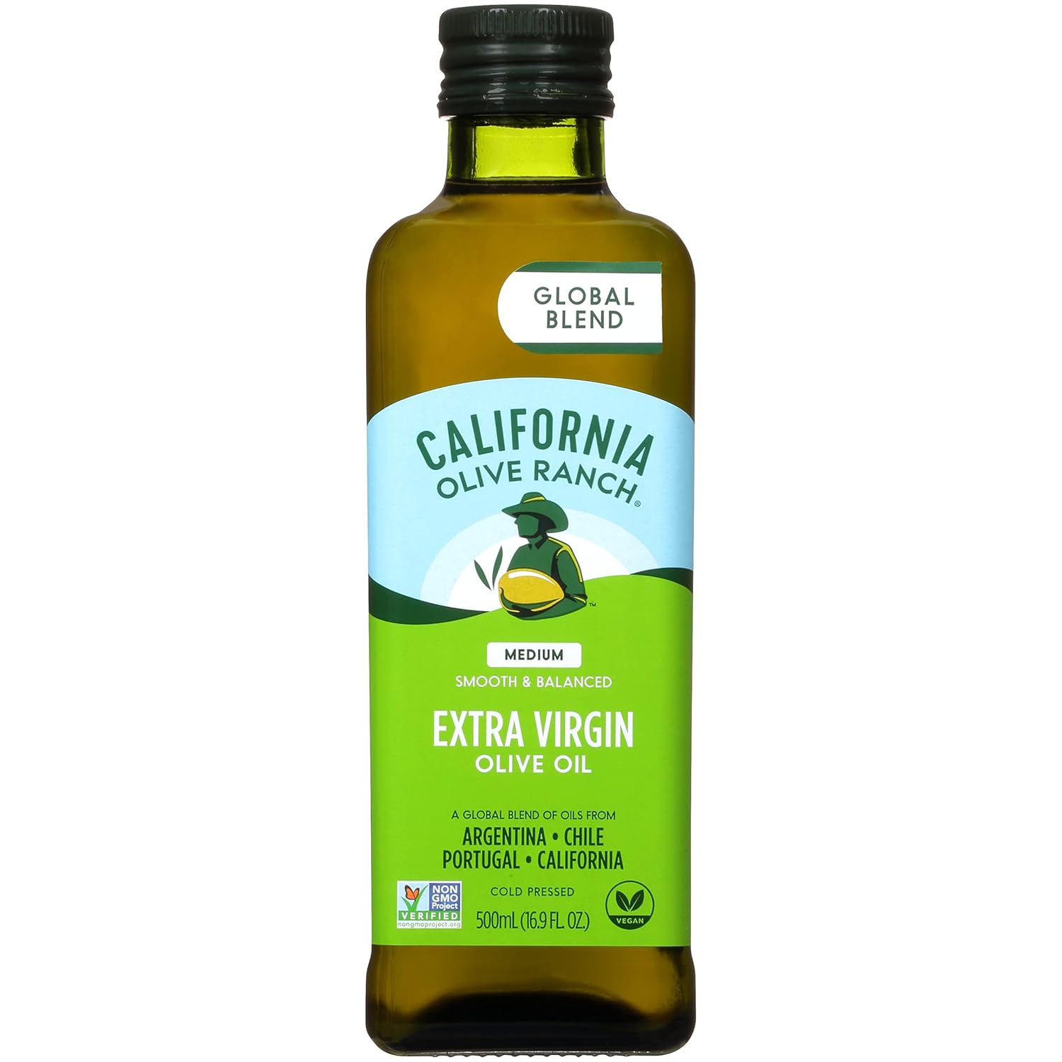 California Olive Ranch Global Blend Medium Extra Virgin Olive Oil, 16.9 fl oz (Pack of 2)