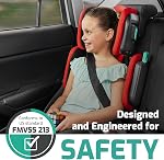 Mifold Hifold Siège de voiture booster à haut dos pour enfants réglable avec sangle – Rouge de course
