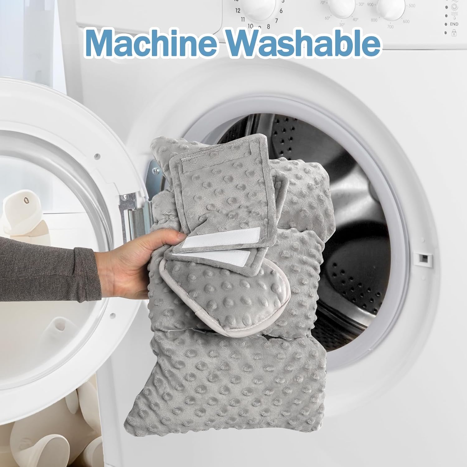 Infant Car Seat Insert Boy Girl, 3 in 1 Newborn Carseat Insert with Strap Pads, Car Seat Head Support for Baby Strollers, Swings, and Bouncers, Comfortable and Machine Washable, Grey image 8 of 9 B0DNYXMH8C