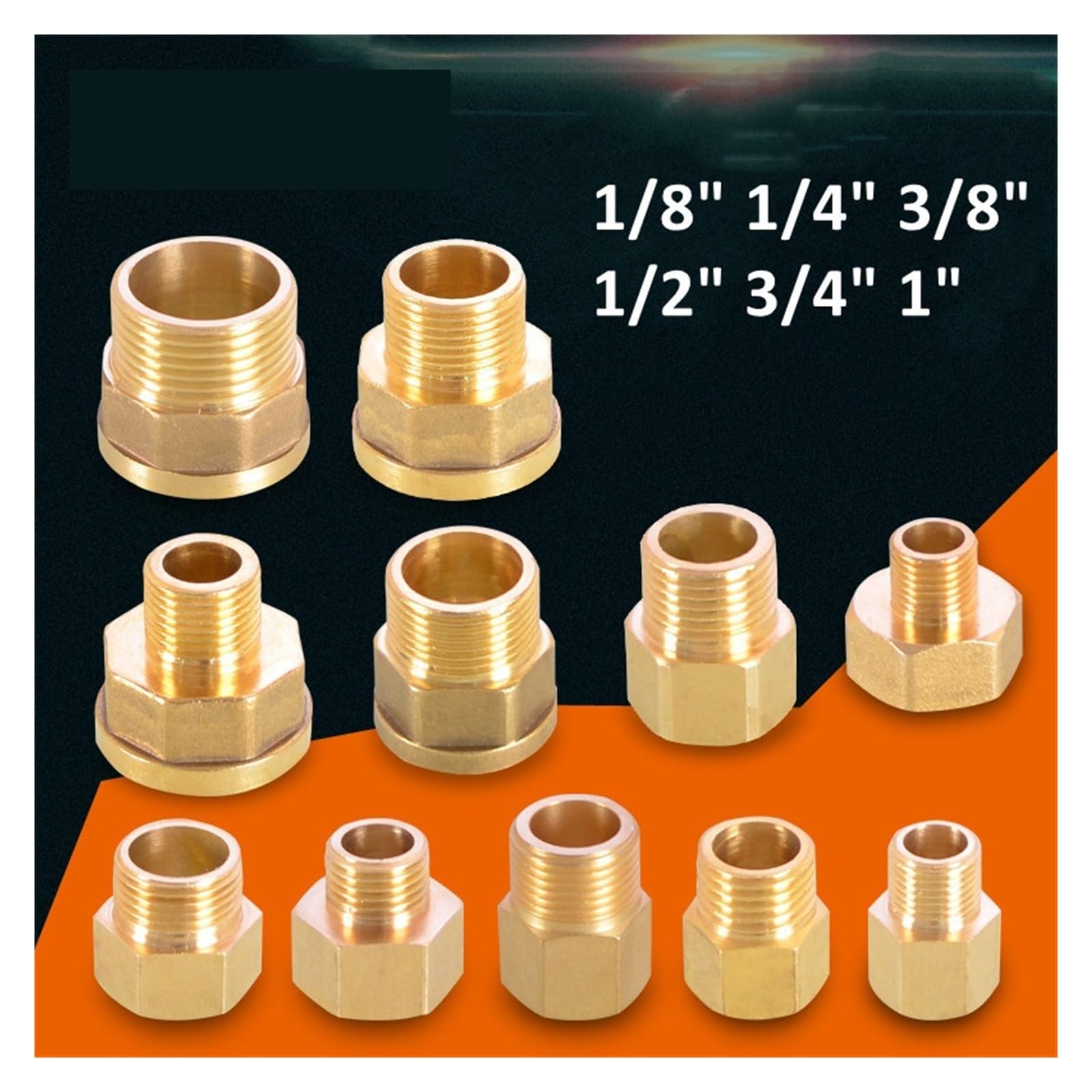 1 STUKS Messing Adapterfitting BSP Verloopbus Bus Mannelijk Naar