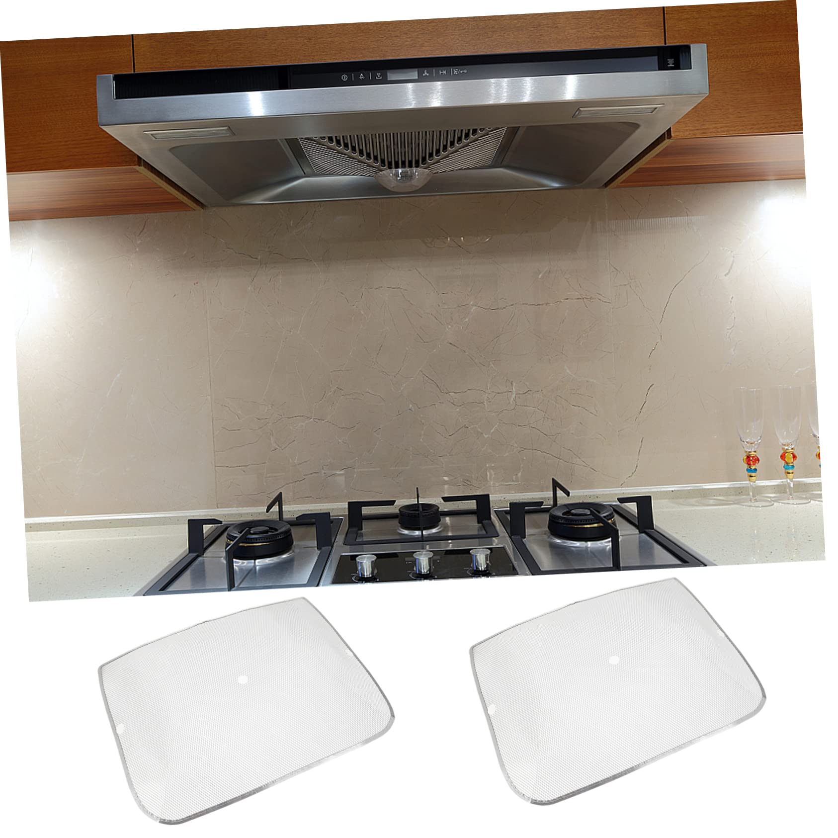 2 Series 2 Juegos De Filtros Para Campana Extractora Mallas Filtrantes Accesorios De Cocina Acero Inoxidable Plateado 2 Unidades 2 piezas*2