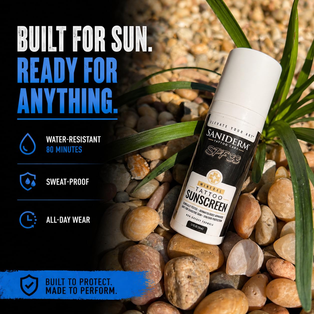 Saniderm - Mineral Tattoo Sunscreen SPF 33 UVA/UVB Protection - 50 mL