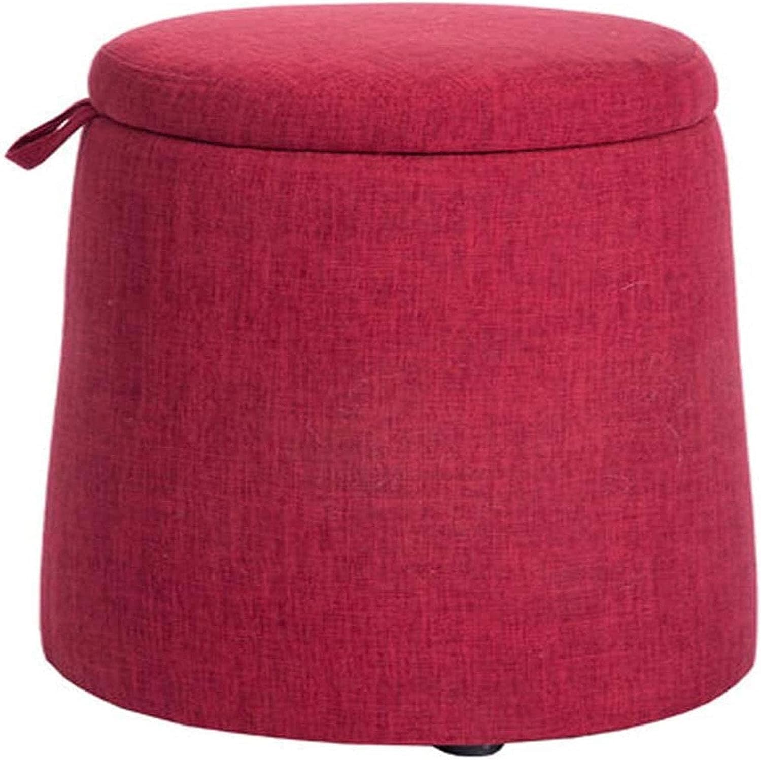 Repose-pieds rembourré antidérapant et pouf coffre rond pour gain de place
