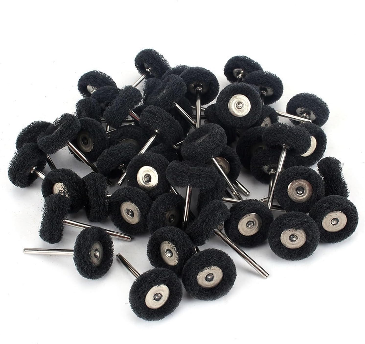 10-100pac Abrasive Nylon Scouring Brush Fiber Grit300 Grinding Sanding Head Buffing Polishing Wheel,Compatible For Dremel Tools(30pac)