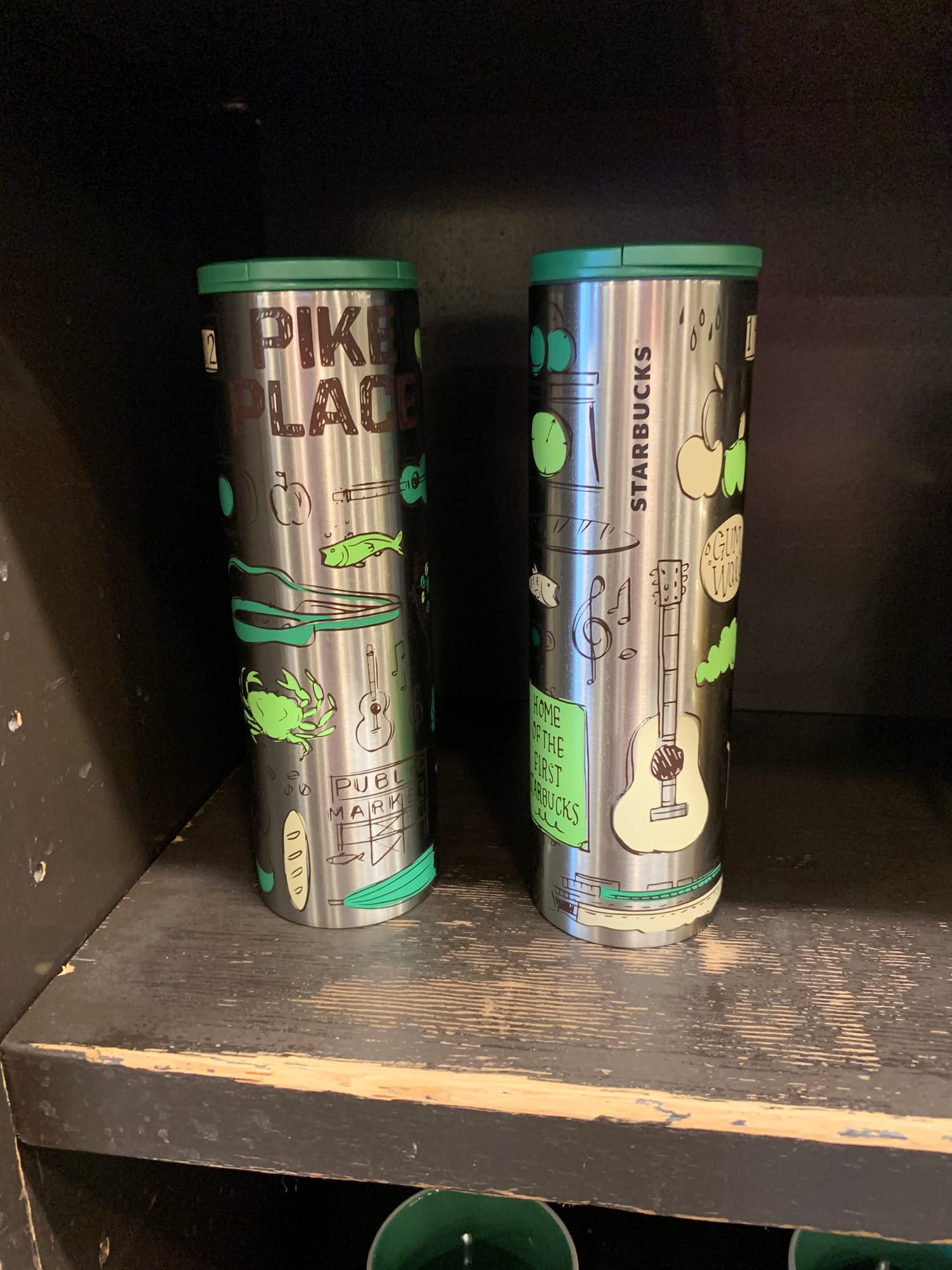 Starbucks Been There Series The First Store Pike Place Market Stainless  Steel Tumbler 16oz: Tumblers: Amazon.com.au