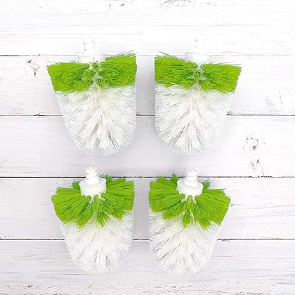 Greenland Biodegradable Toilet Brush Replacement Heads Compatible with OXO 1043632 Good Grips Toilet Brush Replacement Head & The OXO 1281600 Good Grips Toilet Brush. Pack of 4.