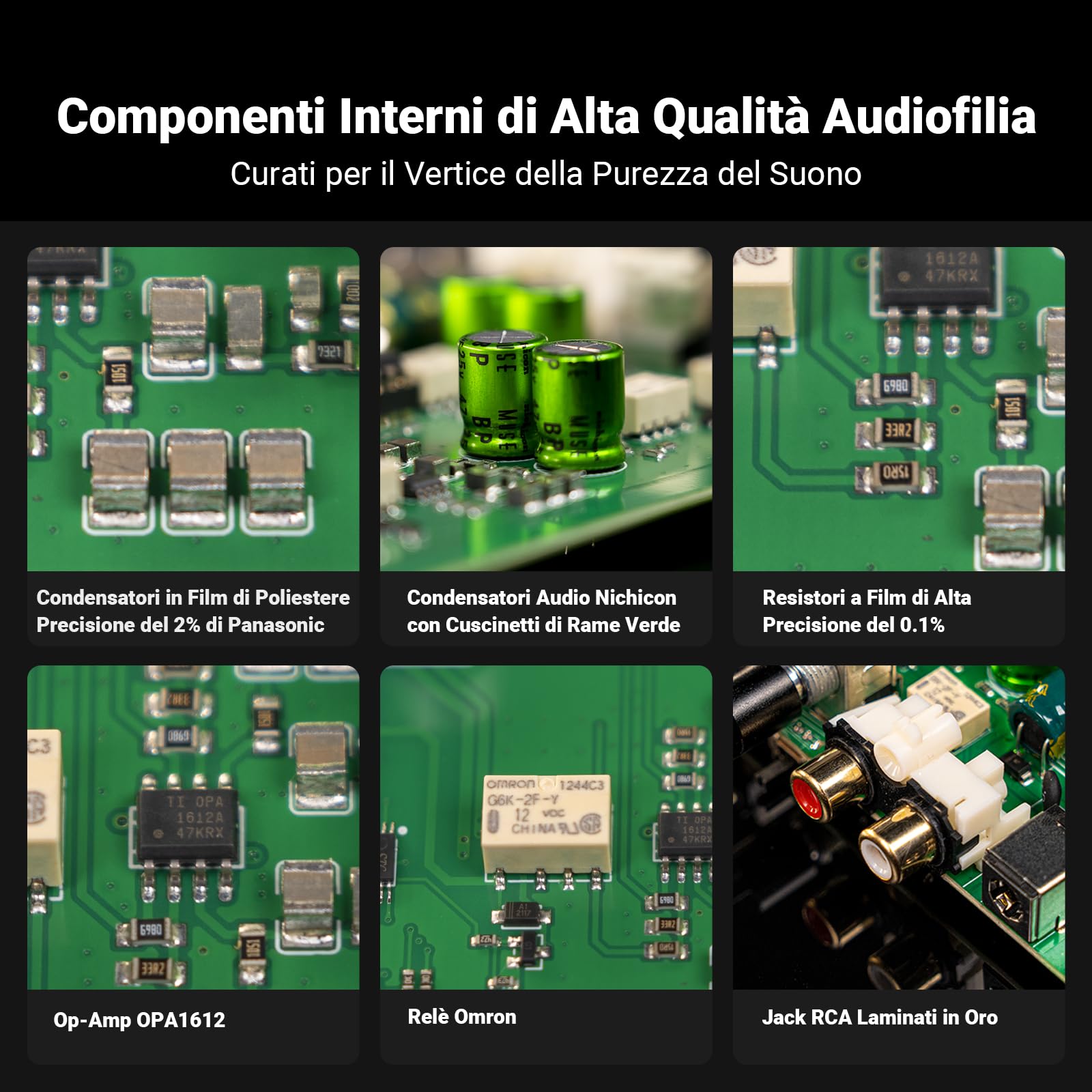 Fosi Audio BOX X5 Preamplificatore Fono, Amplificatore per Giradischi MM e MC, Guadagno Regolabile 38/48/56/66 dB, Uscita RCA