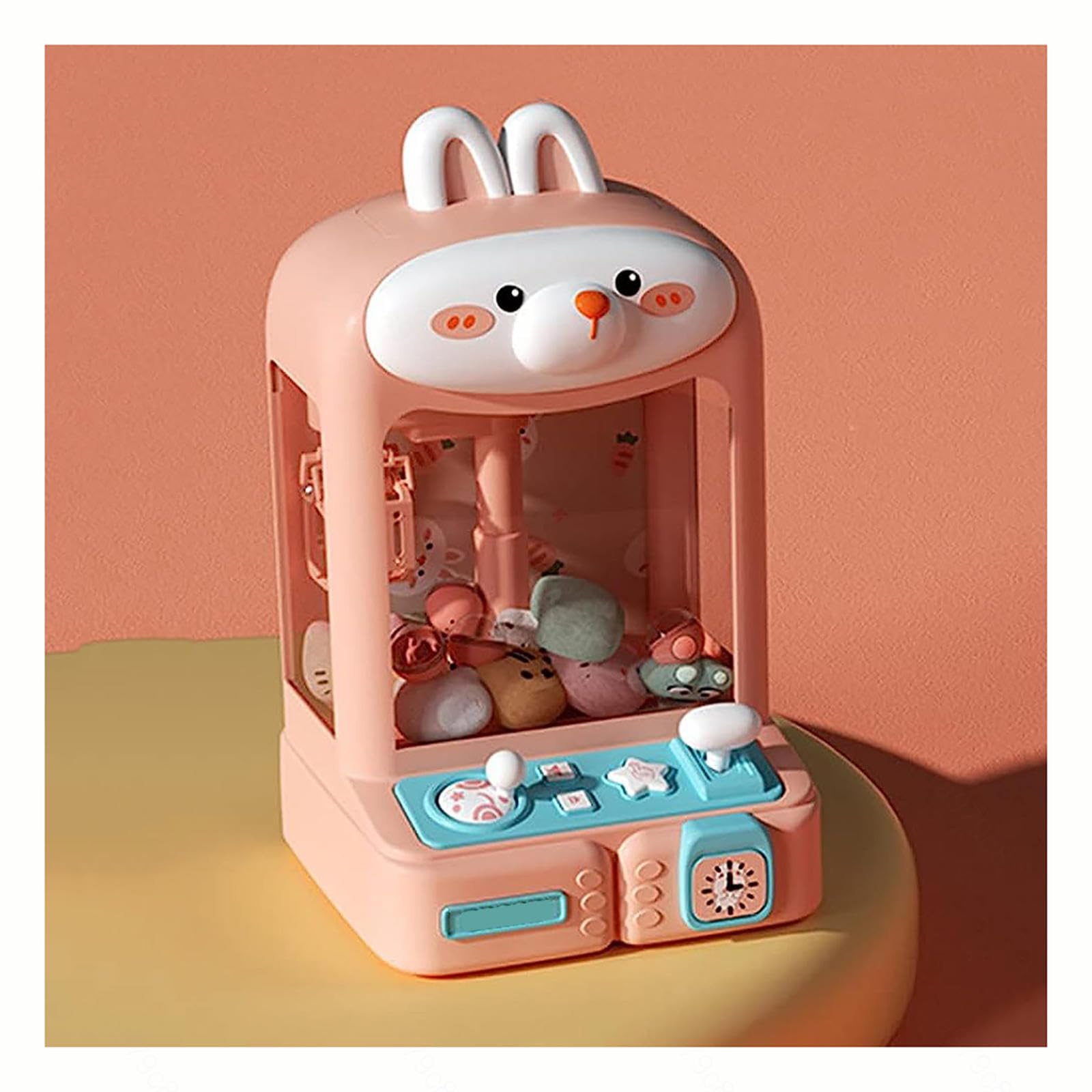 Mini Machine à Griffes Avec 30 Peluches Et 10 Capsules – Jeu De Carnaval à La Maison – Musique Et Lumières