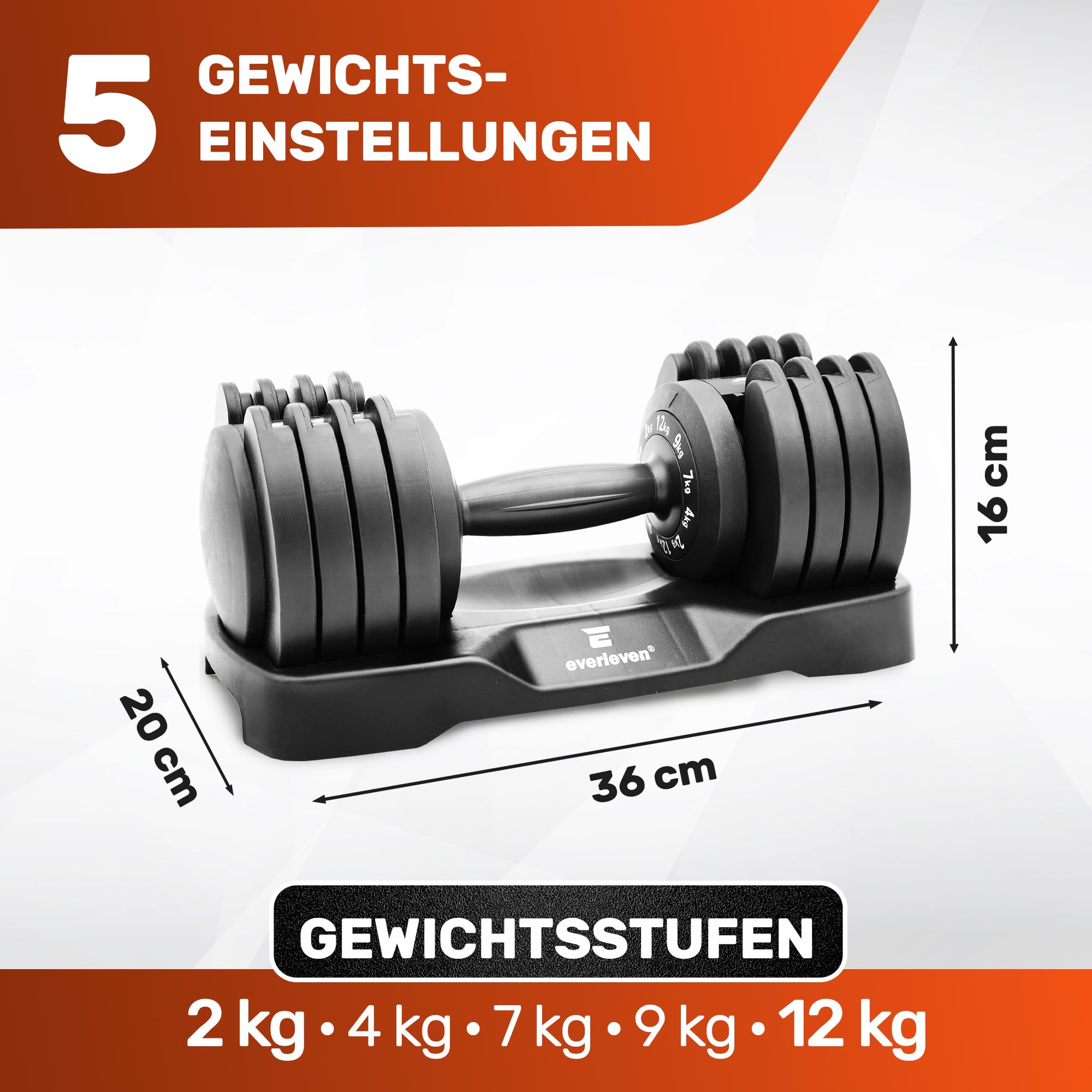 Zestaw Hantli Regulowanych | 12kg |18kg | 24kg | 40kg | 15 Poziomów Obciążenia | Pojedyncza Hantla | Regulowana Hantelka | nastawne i oszczędzające miejsce [FIX LOCK] Ciężary do Domowej Siłowni Trenin
