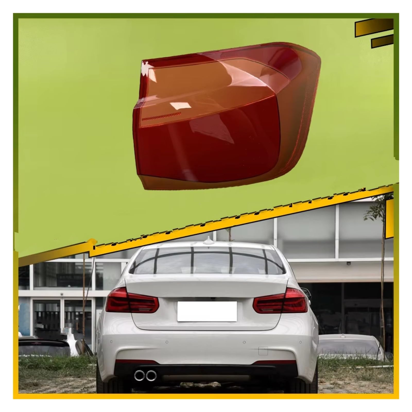 Coprifaro Posteriore Compatibile Con Per 3 Series F30 316 318 2016-2019 Componenti Dell'alloggiamento Della Copertura Esterna Luce Posteriore Dell'auto Delle Luci Freni(Outside Left)