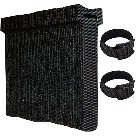 Sangles Organisatrices IDOGEAR - Lot De 4 Attaches Câbles Réglables En Hook & Loop - Noir, Vert, Marron