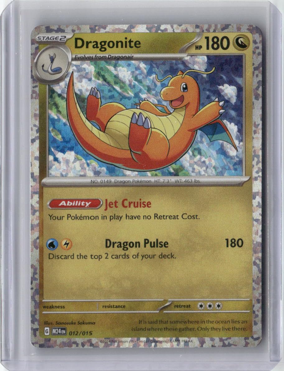 2025 PKM McDonald's Promos 2024 Dragonite 012/015 Promo Holo TCG Trading Card Game Card