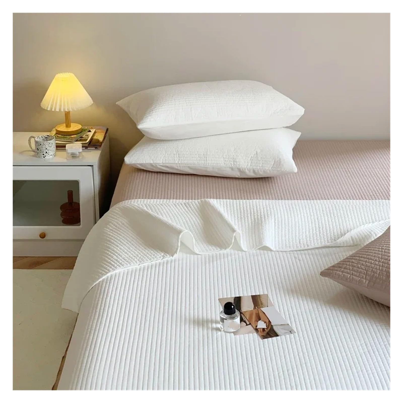 ADovz Biancheria da letto in cotone morbido Copriletto sul letto Copriletto a molle Compatible with il letto di casa Lenzuola a quadri coperta Copriletti Compatible with letto matrimoniale,Lenzuola