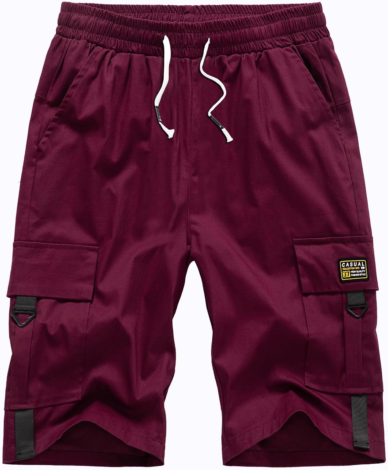 VtuAOL Men's Cargo Outdoor Hiking Shorts with Pockets | Comfy Breathable Cotton Fabric, 8 Functional Pockets, Elastic Waistband, for Casual Wear Hiking Work