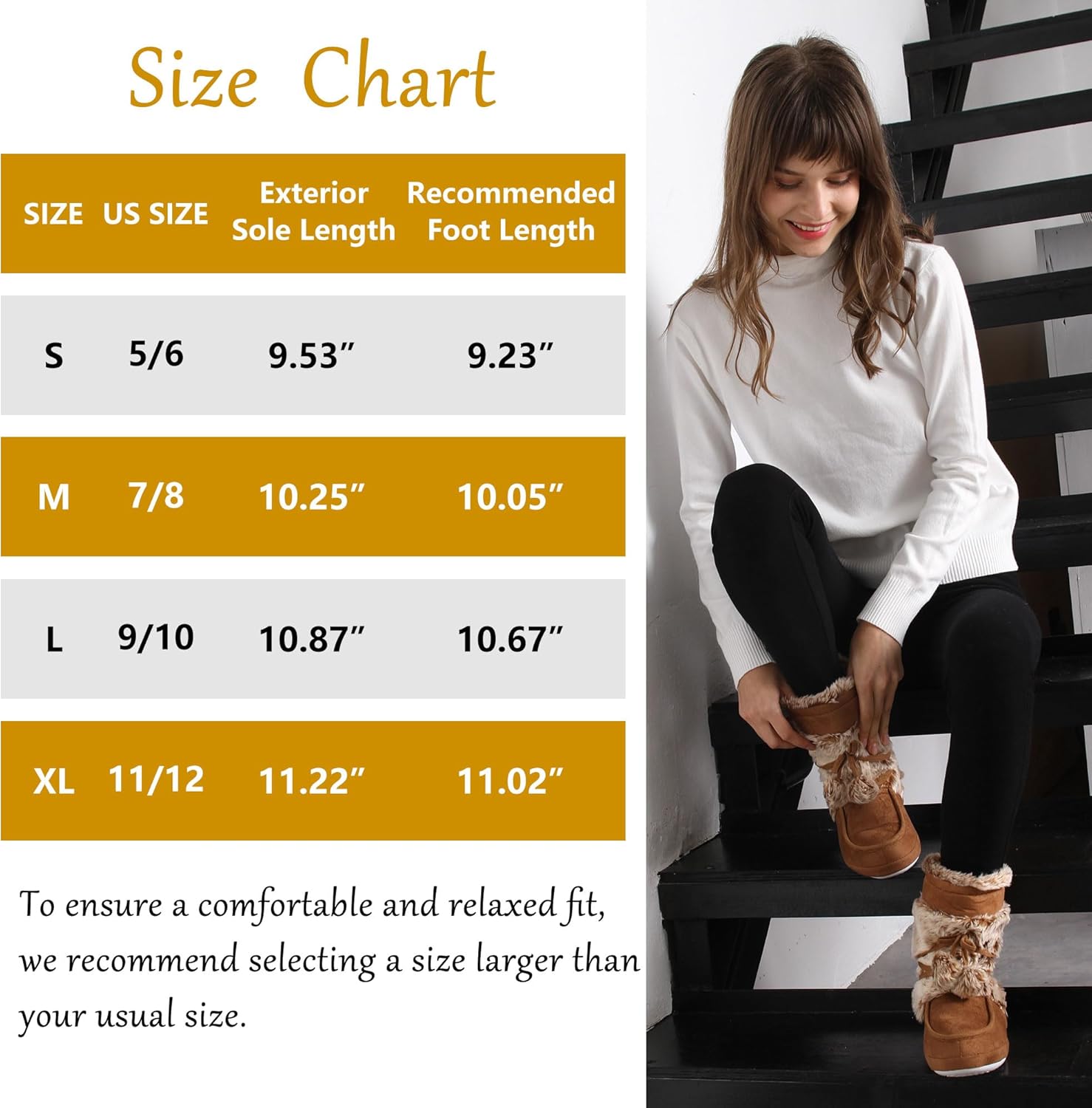 Fluffy Slippers for Women Cute Warm Indoor Bootie Slippers with Pompoms Non-slip House Home Boots - Image 5