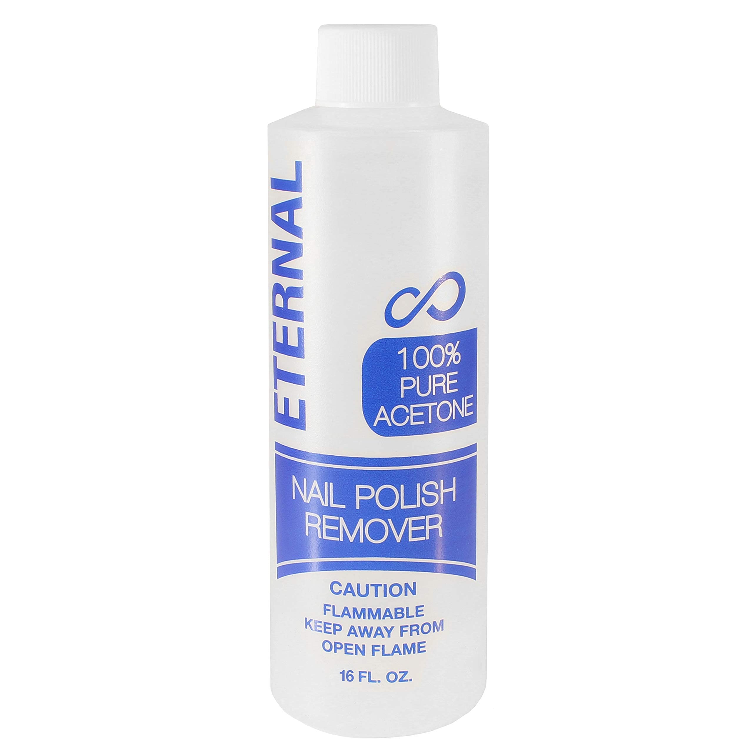 Eternal 100% Pure Acetone ââ‚¬â€œ Quick Professional Ultra-Powerful Nail Polish Remover for Natural, Gel, Acrylic, Shellac Nails and Dark Colored Paints (16 FL. OZ.)